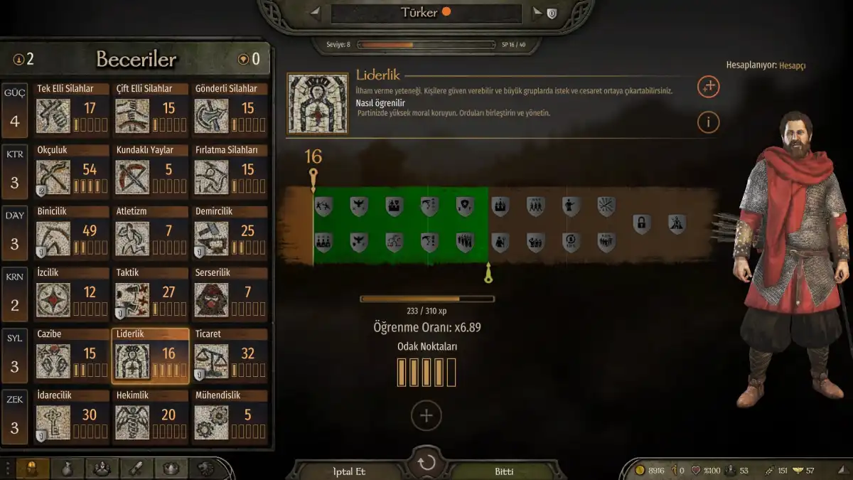 Bannerlord Karakter Hileleri