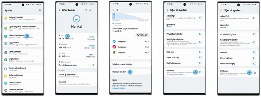 Samsung Pili Korur Nasıl Kullanılır?