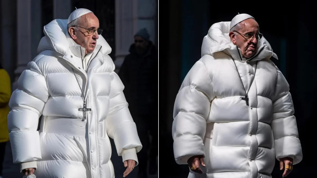 DeepFake Örnek - Papa Francis Şişme Mont