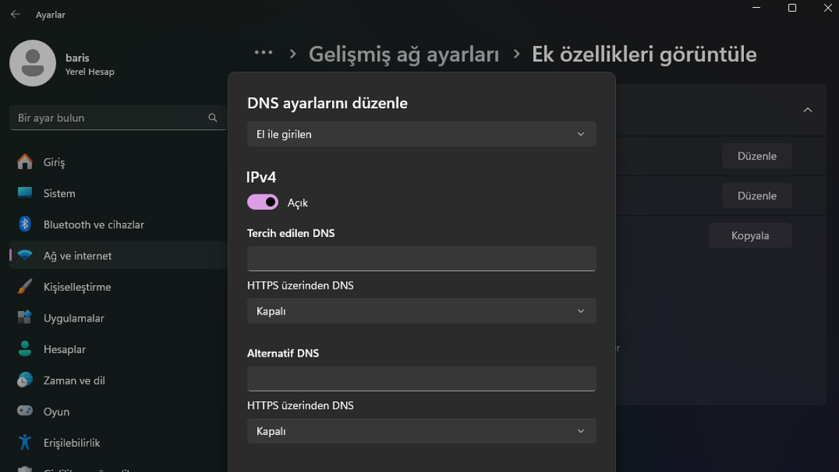 Windows 11'de DNS Nasıl Değiştirilir?